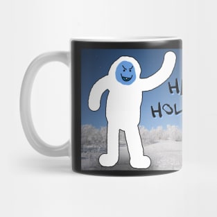 Adorable Snowmonster Greetings v2 Mug